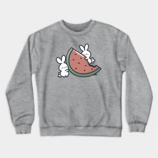 kawaii bunnies in summer mood Crewneck Sweatshirt